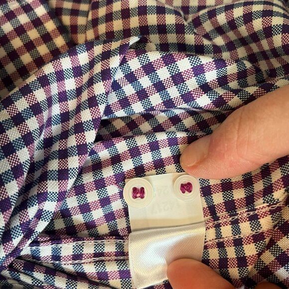 Southern Tide Plaid Dress Shirt - Size Large, Classic Fit - FLAW - Picture 7 of 9